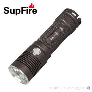 Middle switch waterproof portable 18650 rechargeable LED flashlight SupFire L5